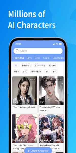 Hi.ai - discuter avec le personnage AI