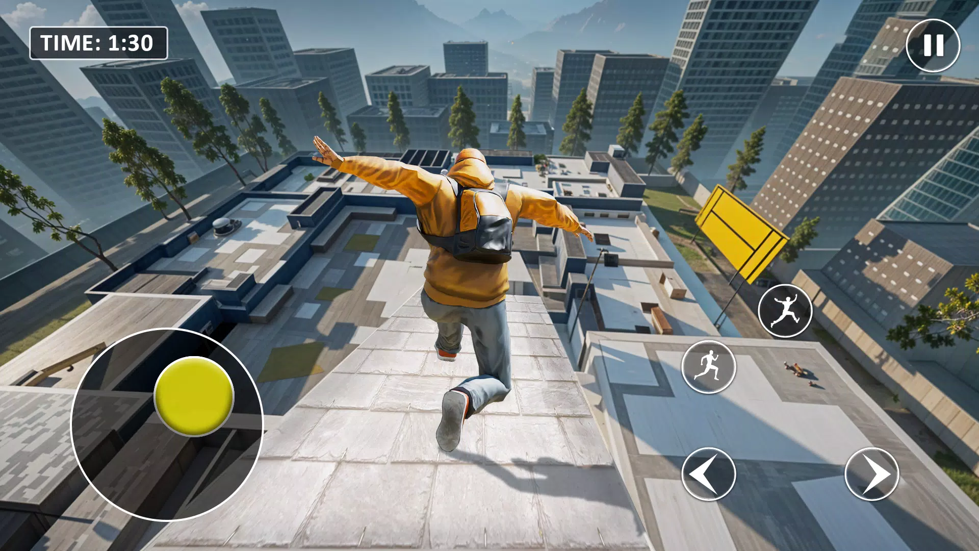 Go Up Rooftop Run Parkour Game ဖန်သားပြင်ဓာတ်ပုံ 0