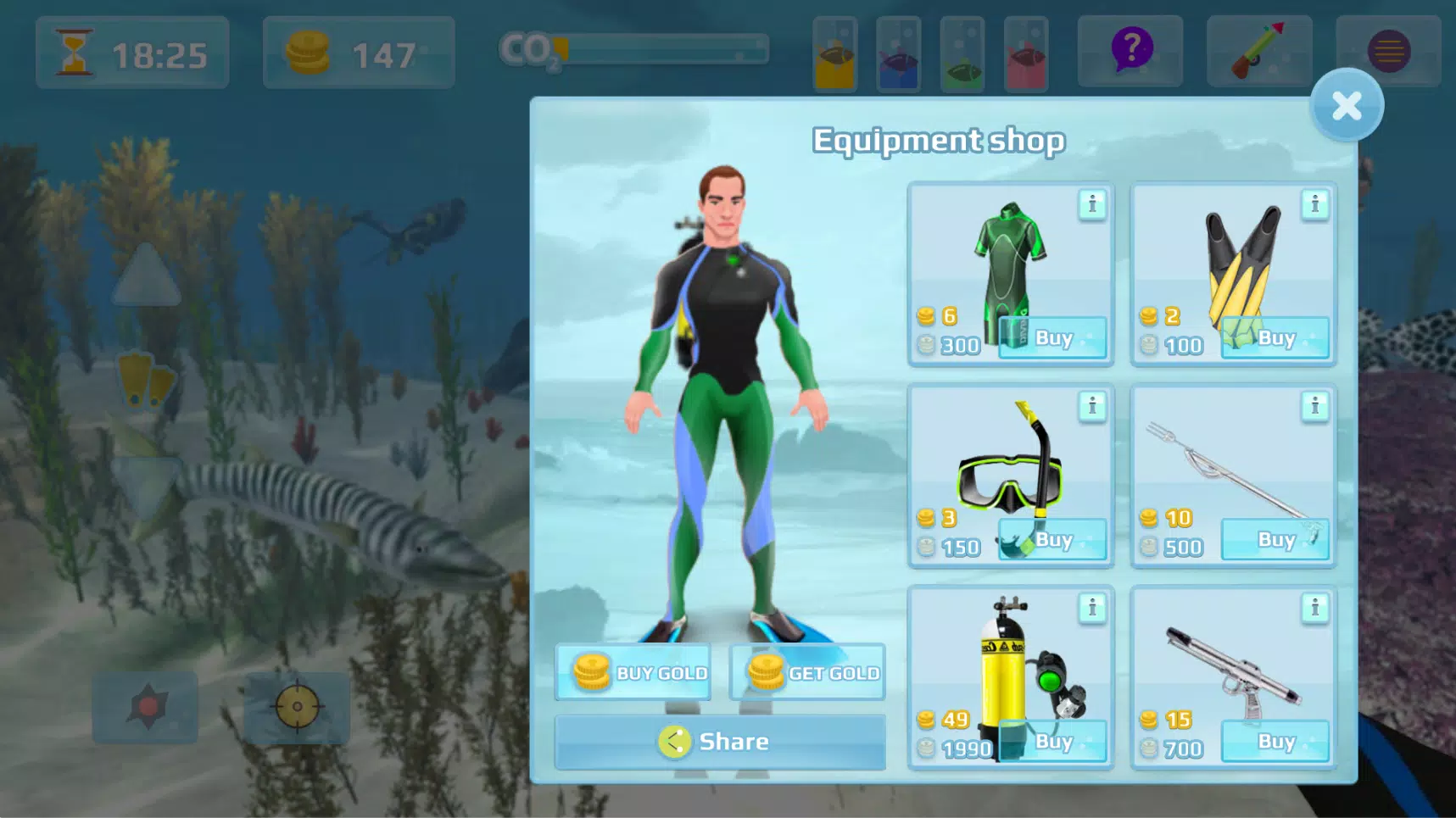 Hunter underwater spearfishing Captura de pantalla 2