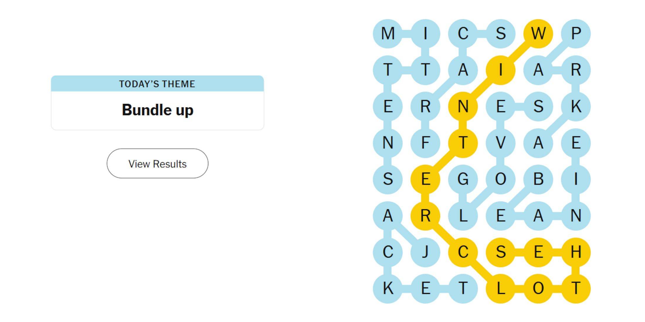 Completed Strands puzzle solution January 14, 2025