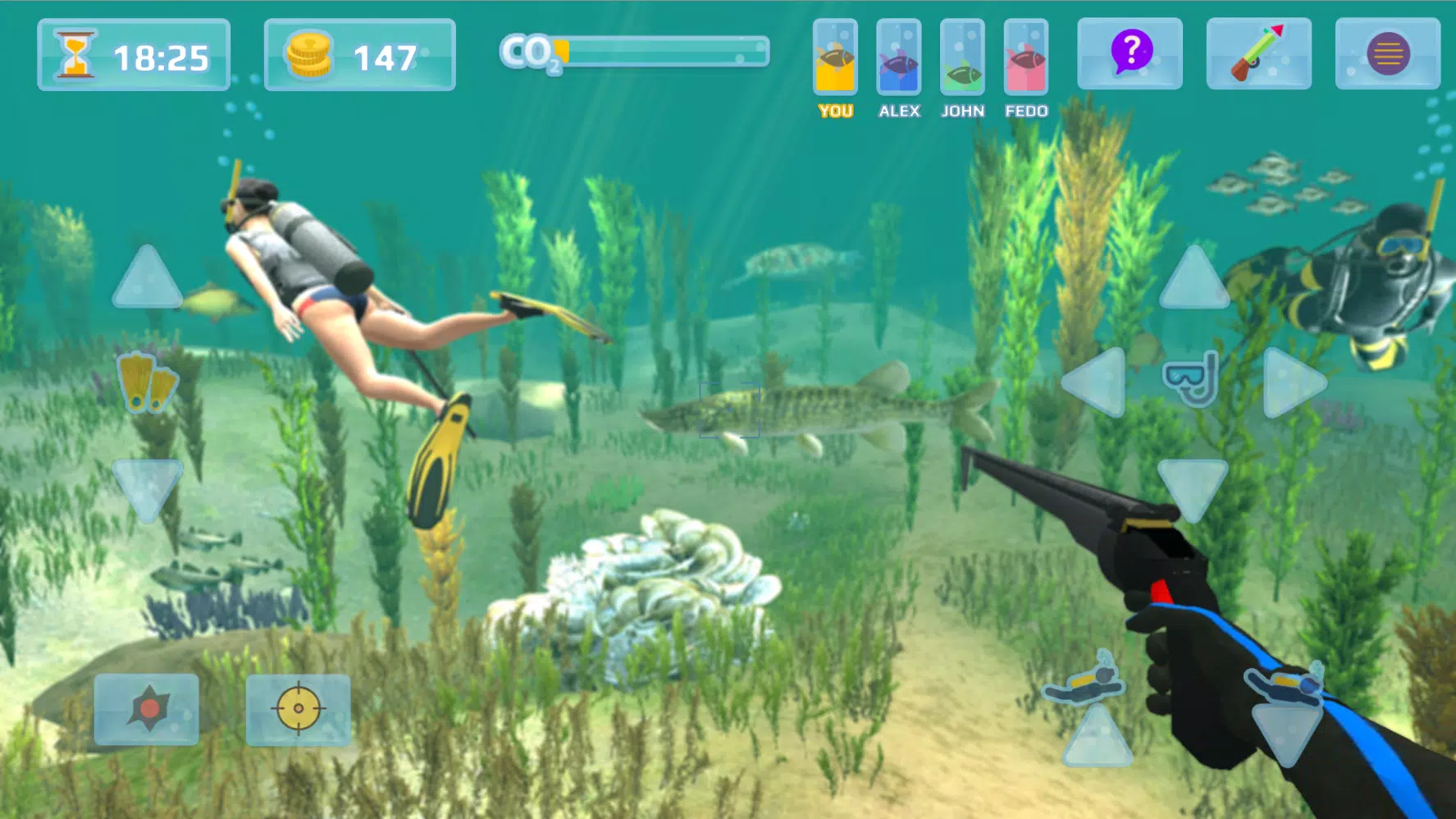 Hunter underwater spearfishing Captura de pantalla 0