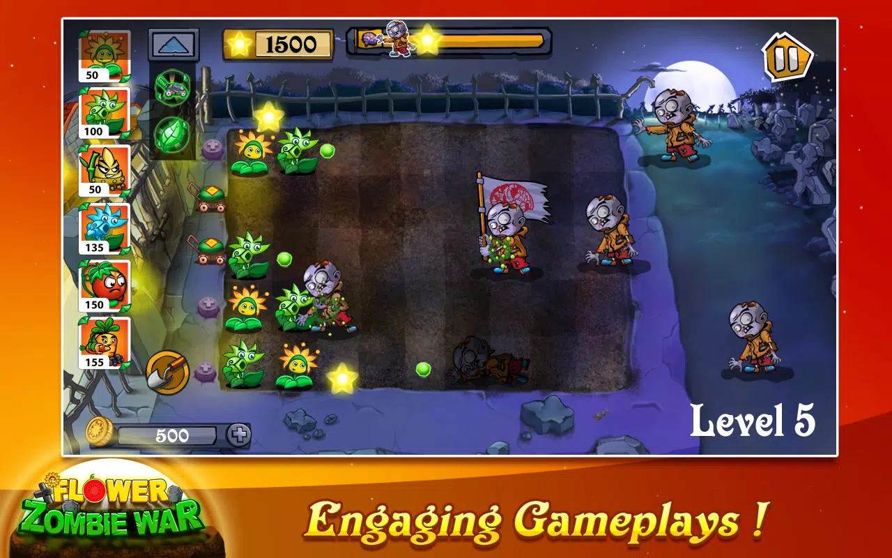 Flower Zombie War Capture d'écran 1