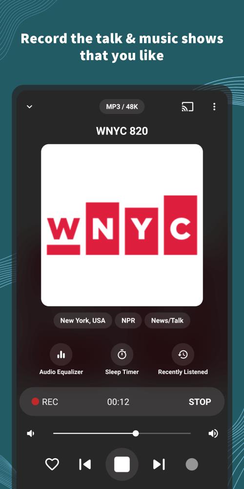 VRadio - Online Radio App スクリーンショット 3