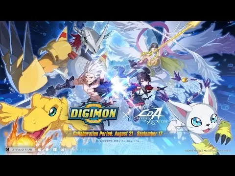 Digimon crossover event in Crystal of Atlan mobile game