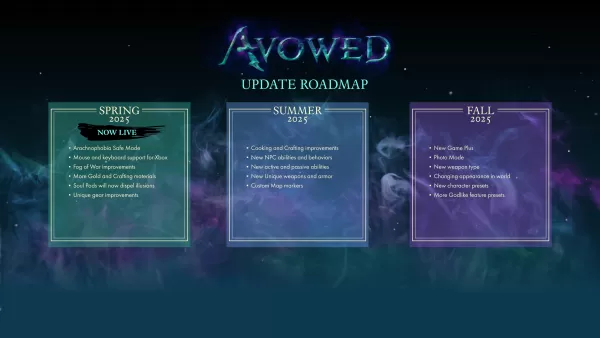 Avowed 1.4 Patch Notes: Arachnophobia Mode en 2025 Roadmap onthuld