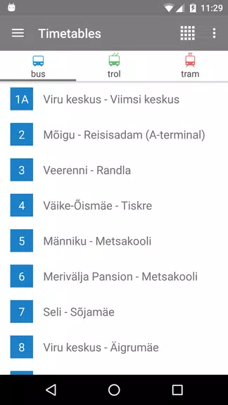 Таллин Транспорт - расписания Capture d'écran 0