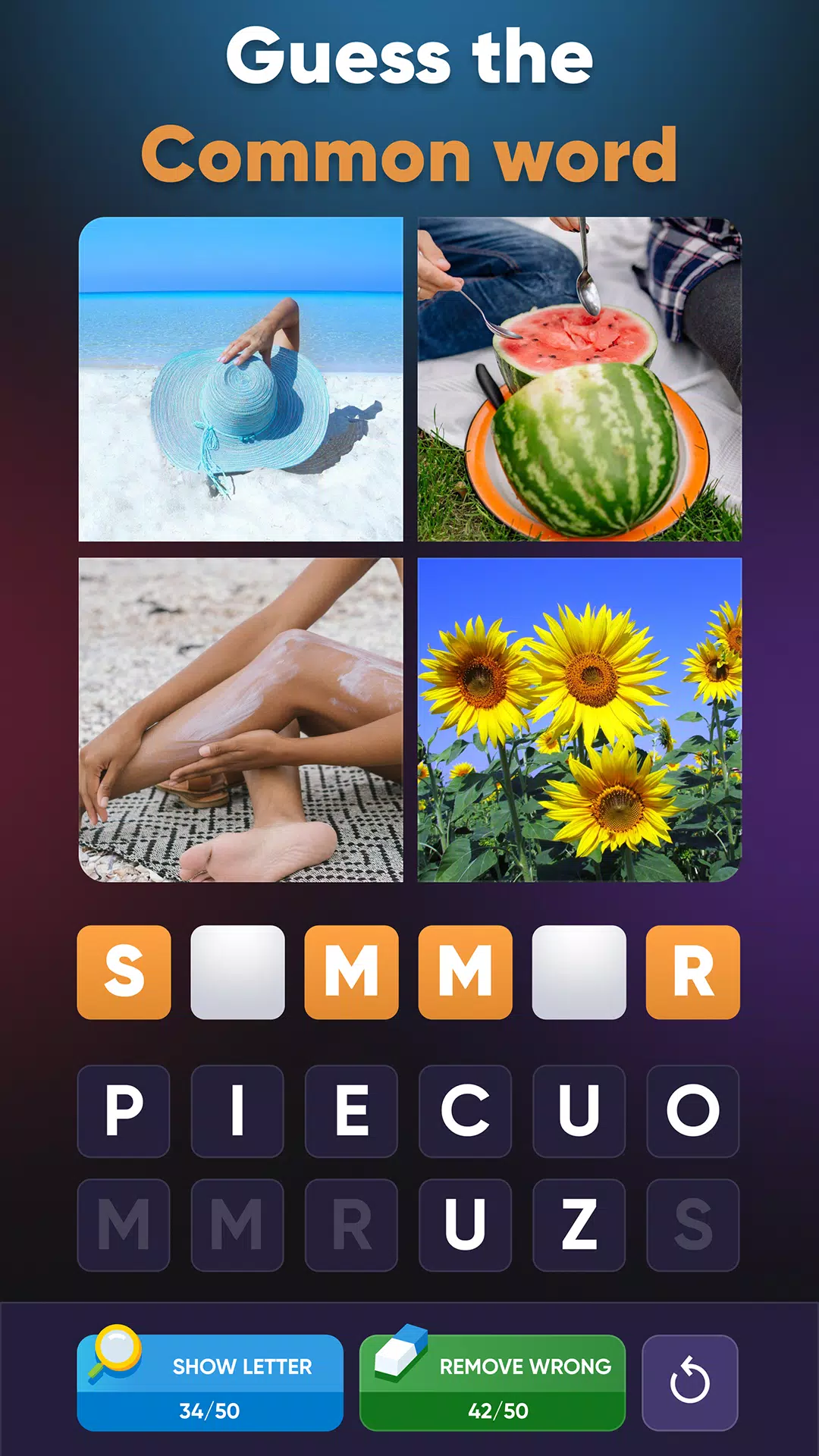 4 Pics Association Word Puzzle Скриншот 0