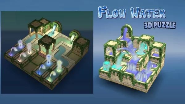 Nowa puzzle 3D: Fontanna przepływowa - obracaj, połącz, przepływ
