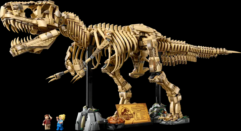 레고는 3 피트 쥬라기 공원 T-Rex 골격 세트를 공개합니다
