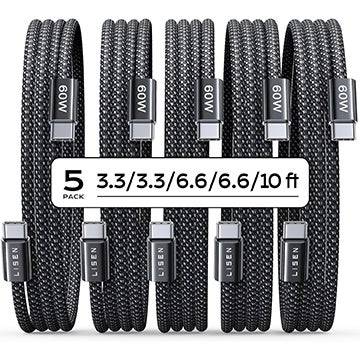 5-पैक यूएसबी टाइप-सी केबल अब $ 8
