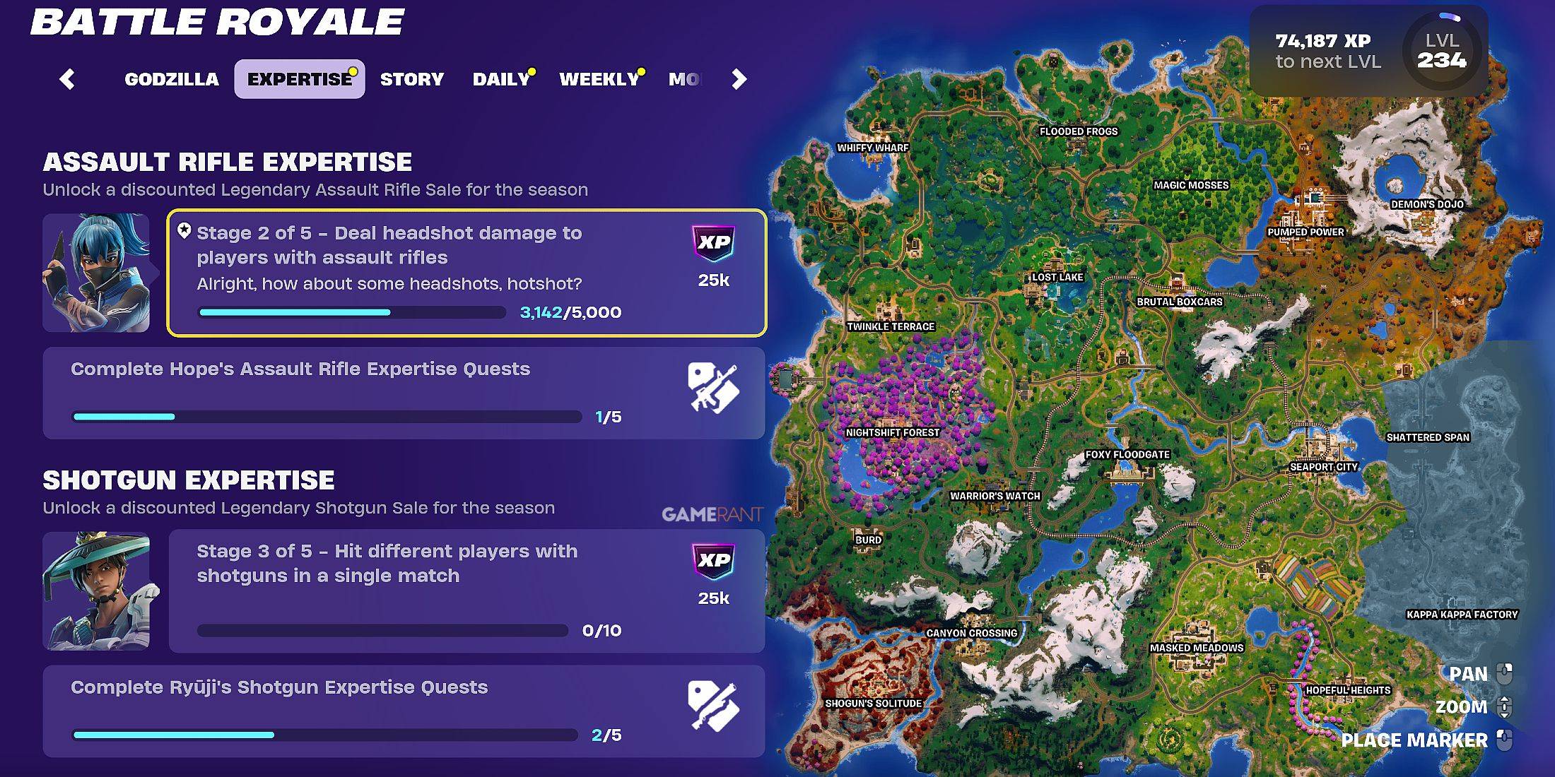 Image: Example Weapon Expertise Quest