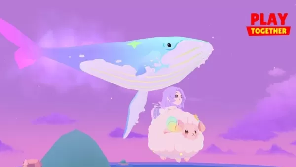“在遊戲中引入的夢境：探索紫色的天空和發光的鯨魚”