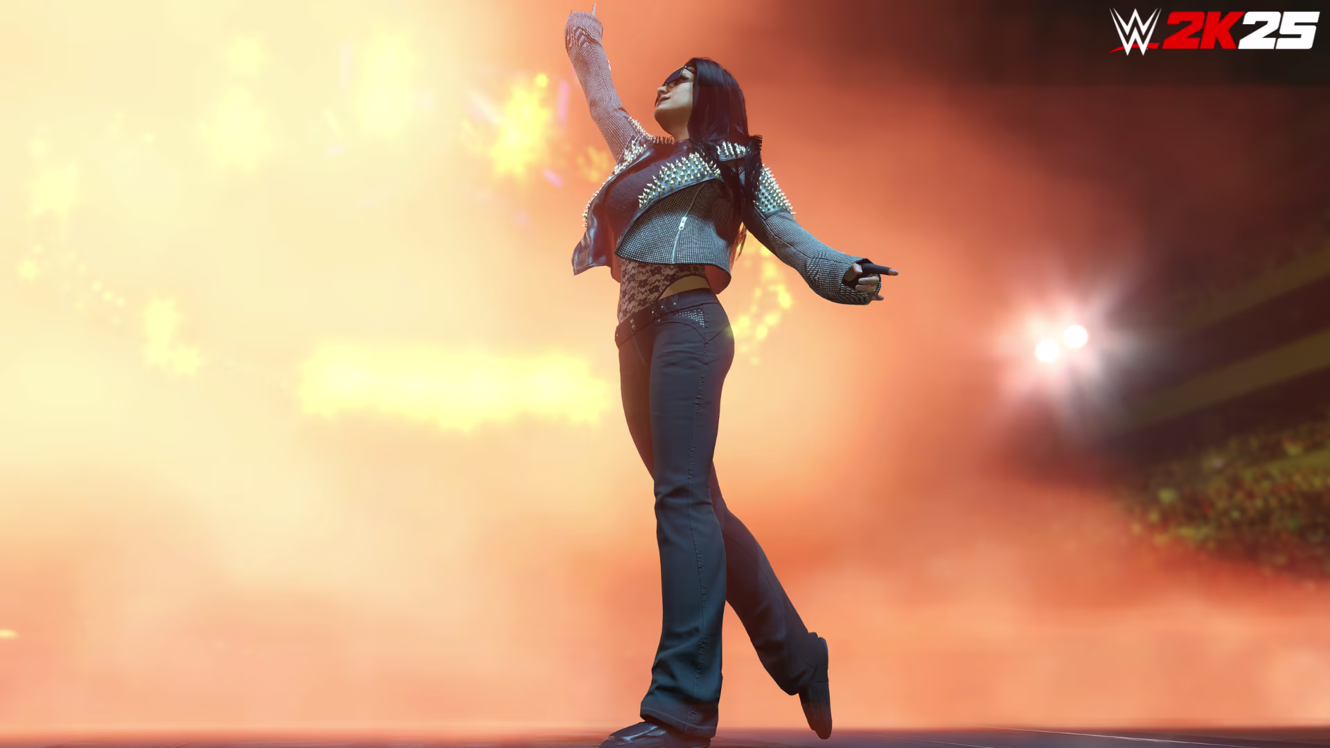 Superstar personnalisée féminine en mode myrise WWE 2K25