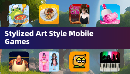 Stilisierte Kunststil-Mobilspiele